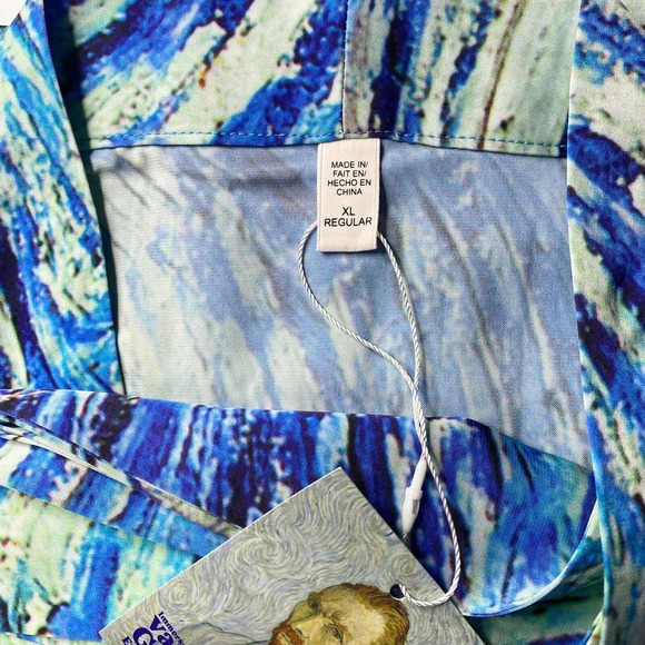 Van Gogh Robe Starry Night Womens Size Extra Large Kimono Exhibit Exclusive NEW - Picture 8 of 10